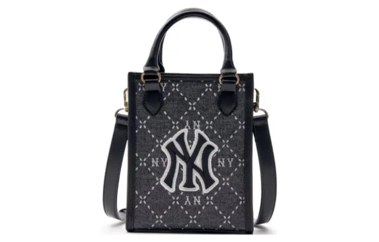 MLB Artificial Leather Tote Bag, Shopping Bag, Handbag, Shoulder Bag, Crossbody Bag Small Unisex Black