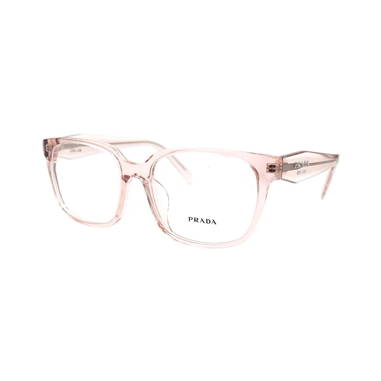 PRADA Oval Eyeglass Frames Women's Transparent Pink