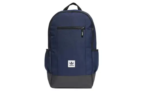 Adidas Originals Trefoil Polyester Plain Weave Fabric Backpack Regular Unisex Marine Blue