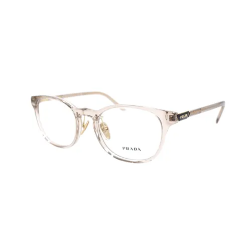 PRADA Oval Eyeglass Frames Women's Transparent Brown