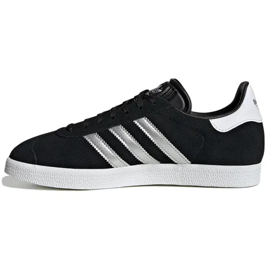 Adidas Originals Gazelle Black Silver Metallic Women's