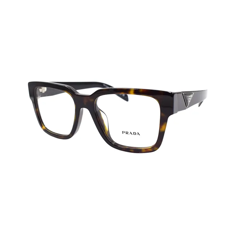 Prada enamel-logo square-frame glasses