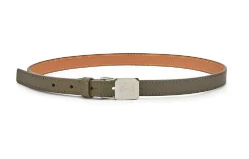LOEWE Cow Leather Belts Women's Tea Gray Width 2cm