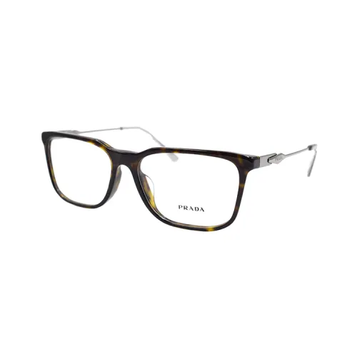 PRADA Plate Frame Oval Eyeglass Frames Men's Tortoiseshell