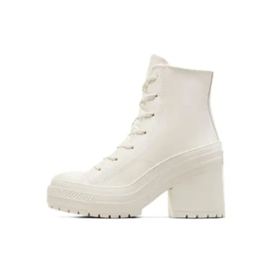 Chuck 70 De Luxe Women's Converse Heel Leather High 'Egret' Women's