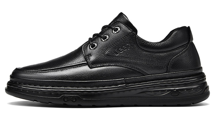 Jeep Jeep Comfortable and Versatile Classic Business Simple Commuting Wear-Resistant Formal Leather Shoes Men's Black