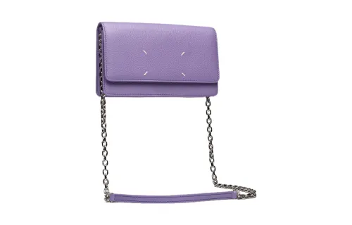 Maison Margiela Calfskin Shoulder Bag, Crossbody Bag, Wallet Women's Purple