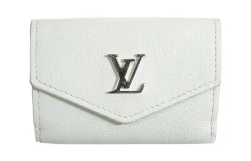 LOUIS VUITTON Calfskin Wallet Women's White