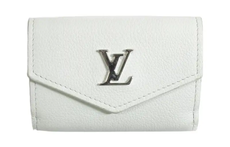 LOUIS VUITTON Calfskin Wallet Women's White
