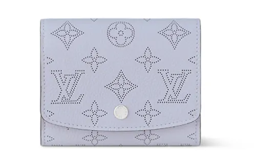 LOUIS VUITTON Cow Leather Wallet Women's Purple