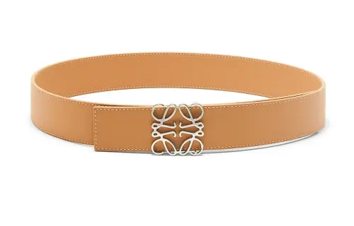LOEWE Cow Leather Belts Men's Yellow Width 4cm
