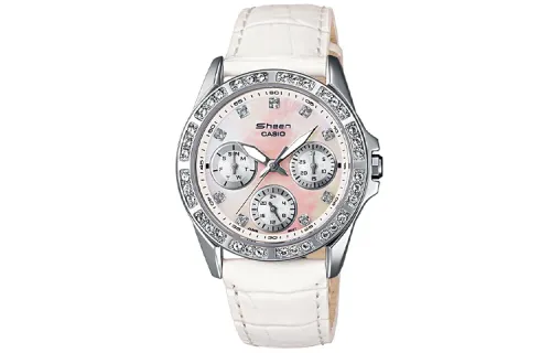 CASIO Women's SHEEN 33mm Mother Of Pearl Color Watch SHN-3013L-7A