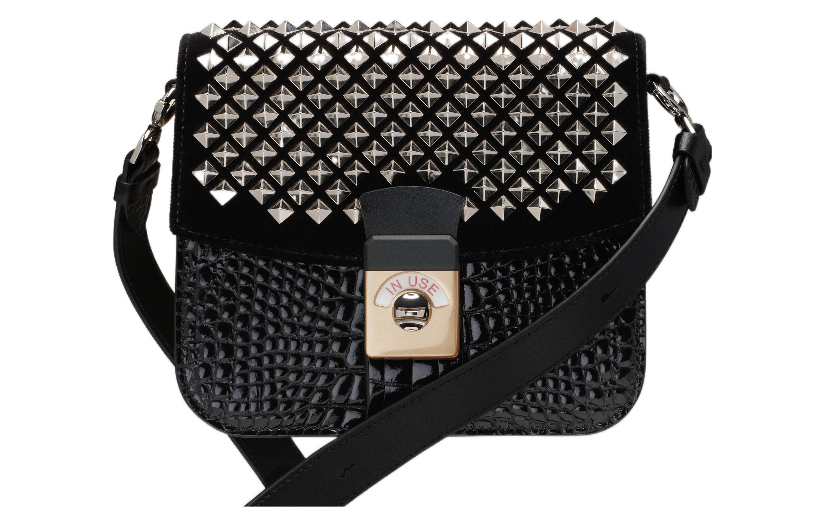 Maison Margiela Velvet With Leather And Burlap Crossbody Bag, Shoulder Bag Women's Black