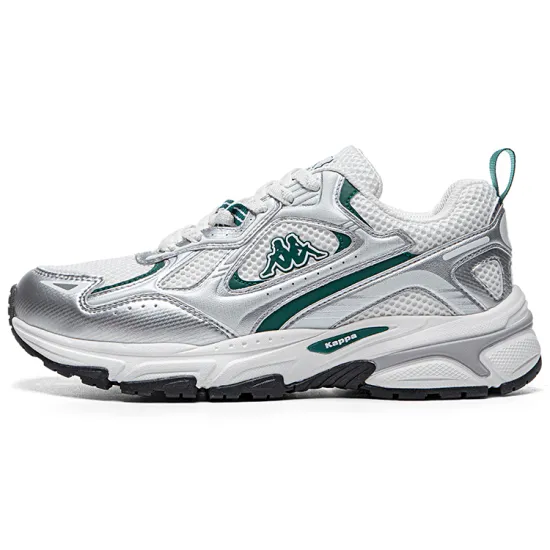 Kappa Wing Wear resistant And Lightweight Low top City Commute Running Shoes Unisex Gray White