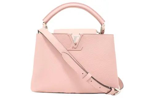 LOUIS VUITTON Brand Logo Taurillon Leather Shoulder Bag, Crossbody Bag, Handbag Small Women's Pink