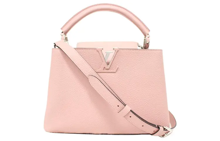 LOUIS VUITTON Brand Logo Taurillon Leather Shoulder Bag, Crossbody Bag, Handbag Small Women's Pink