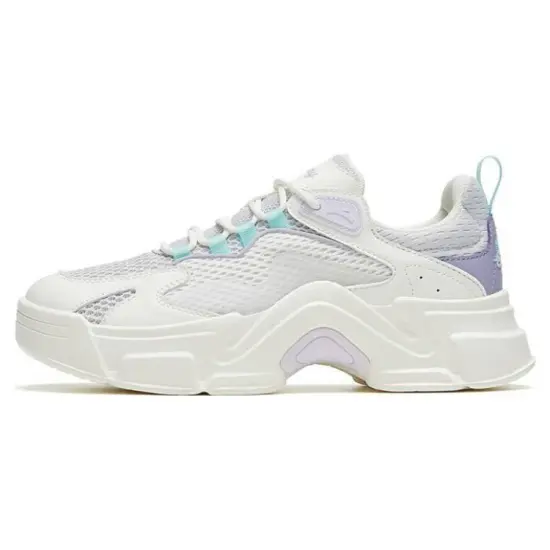 Anta Life Collection Bunny Wear Resistant Low Top Casual Shoes Women's White Purple Blue