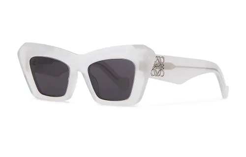 LOEWE Acetate Irregular Shape Sunglasses Women's White