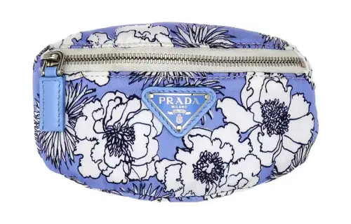 PRADA Re Nylon Wallet Men's Blue Purple