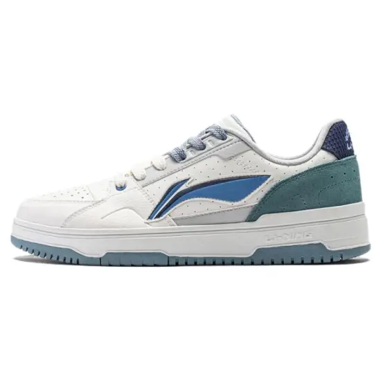 LiNing Tianji 2.0 Slip-Resistant Low-Top Skateboard Shoes Men's White Gray Green