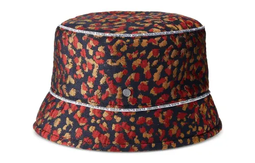 Maison Michel Axel Leopard Jacquard Bucket Hat