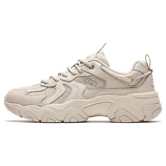 Anta Starry Sea Breathable Low-Top Casual Shoes Men's Beige