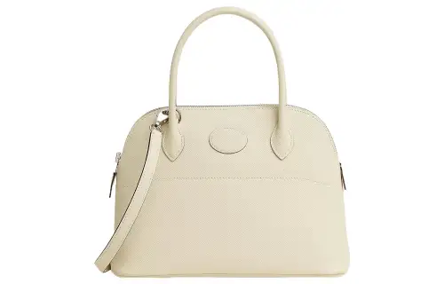 HERMES Bolide Epsom Calfskin Bowling Bag, Shoulder Bag, Crossbody Bag, Handbag Women's I2 Nata Cream White