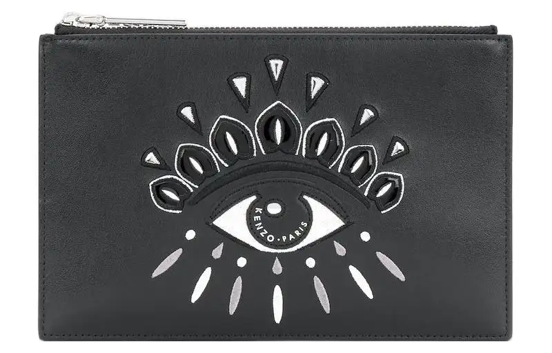 KENZO Leather Clutch Regular Women's Black