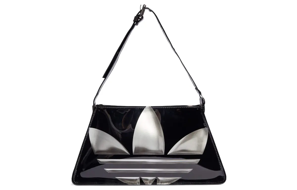 Adidas Originals Trefoil Polyurethane Leather Handbag Mini Unisex Black