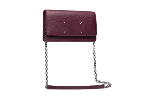 Maison Margiela Calfskin Shoulder Bag, Crossbody Bag, Wallet Women's Burgundy