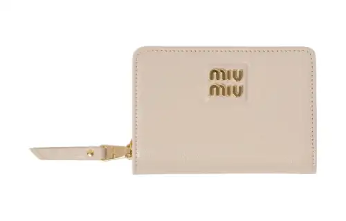 MIU MIU Leather Wallet Small Women's White