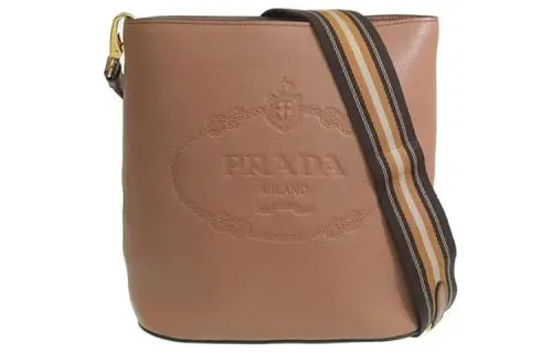 PRADA Leather Crossbody Bag, Shoulder Bag Women's Brown