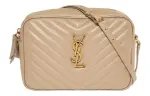 SAINT LAURENT Leather Camera Bag, Crossbody Bag, Shoulder Bag Women's Dark Beige