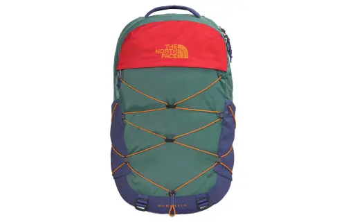 THE NORTH FACE Borealis 28L Backpack Outdoor Bag Recycled Nylon Green & Red Unisex