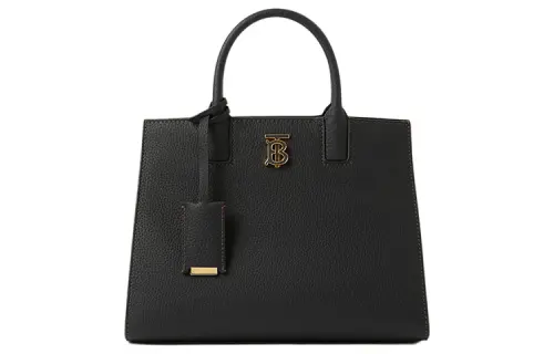 Burberry Frances Calfskin Tote Bag, Shopping Bag, Handbag Small Women's Black