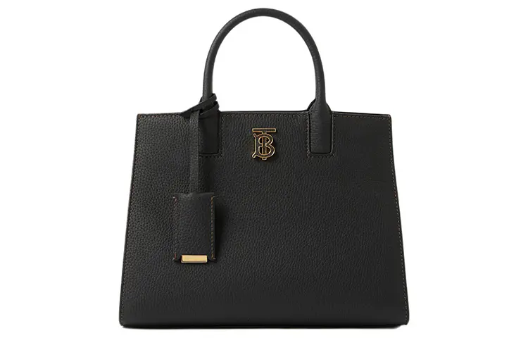Burberry Frances Calfskin Tote Bag, Shopping Bag, Handbag Small Women's Black