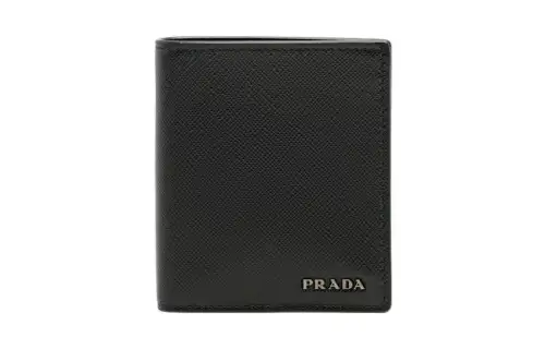 PRADA Saffiano Leather Wallet Men's Black