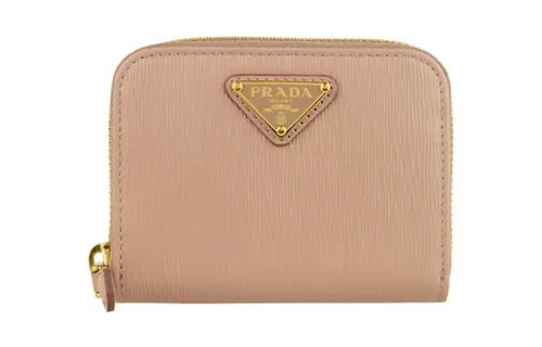 PRADA Leather Wallet Women's Pink