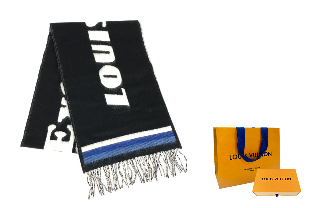 Шарф Louis Vuitton (черно-синий)