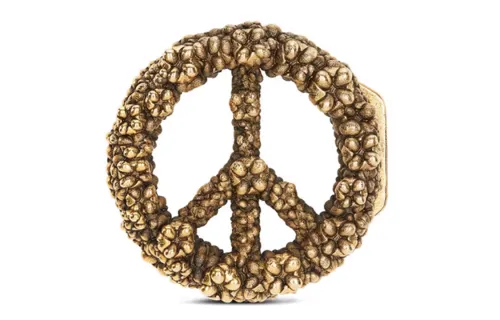 DIOR Peace Sign DIOR Tears Belt Buckle