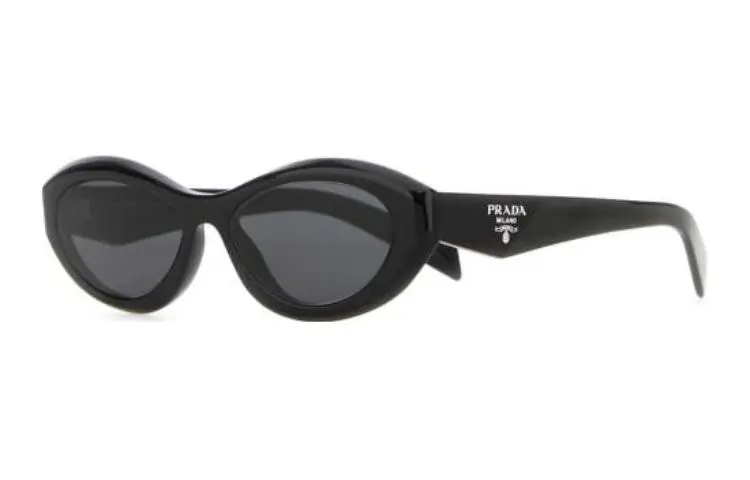 PRADA Oval Sunglasses Women's Black