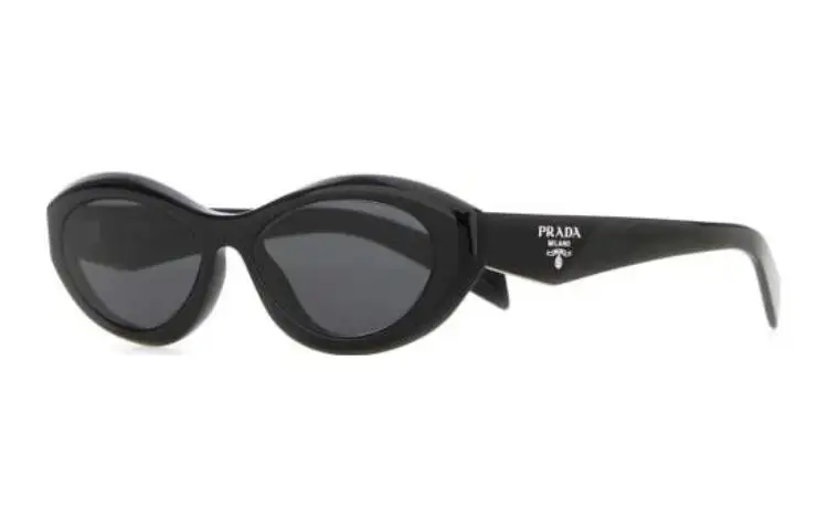 PRADA Oval Sunglasses Women's Black