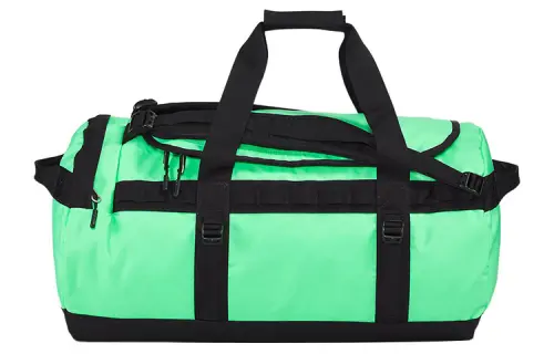 THE NORTH FACE 80L One Shoulder Crossbody Portable Travel Outdoor Bag Recycled Polyester Green Unisex