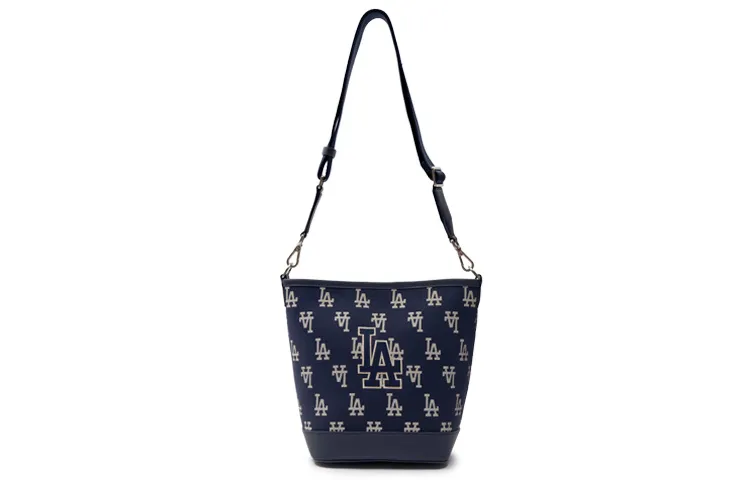 MLB Polyester With Cotton Bucket Bag, Shoulder Bag, Crossbody Bag Large Women's Dark Blue