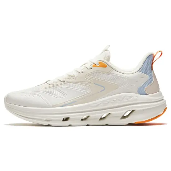 Anta Abrasion Resistant Low Top Sprint Running Shoes Women's White Orange