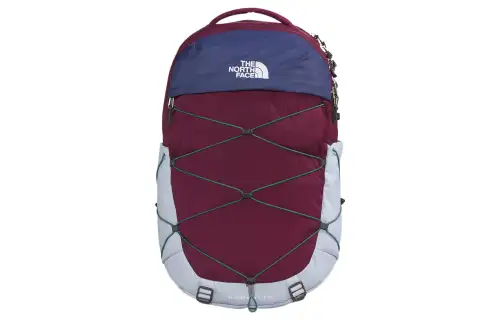 THE NORTH FACE 27L Brand Logo Backpack Double Shoulder Outdoor Bag Recycled Nylon Burgundy & Dark Blue Women's