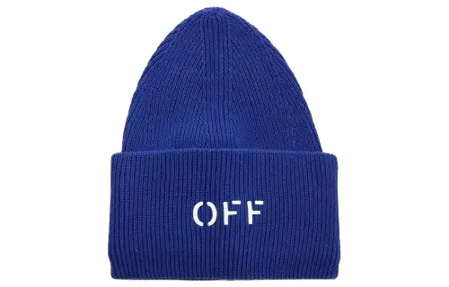 OFF-WHITE Logo-stamp Ribbed Beanie