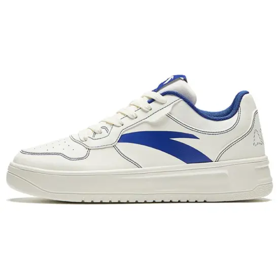 Anta Relaxed Anti Slip Wear Resistant Low Top Skateboard Shoes Men's White