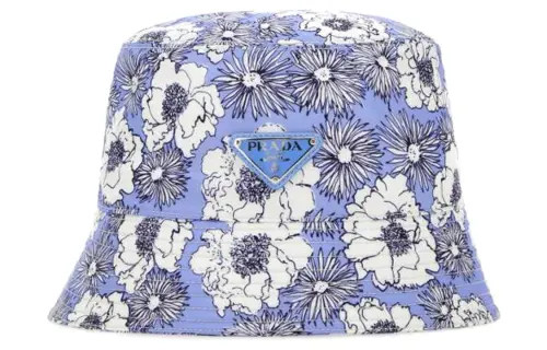 PRADA Cotton Bucket Hats Men's Blue Purple