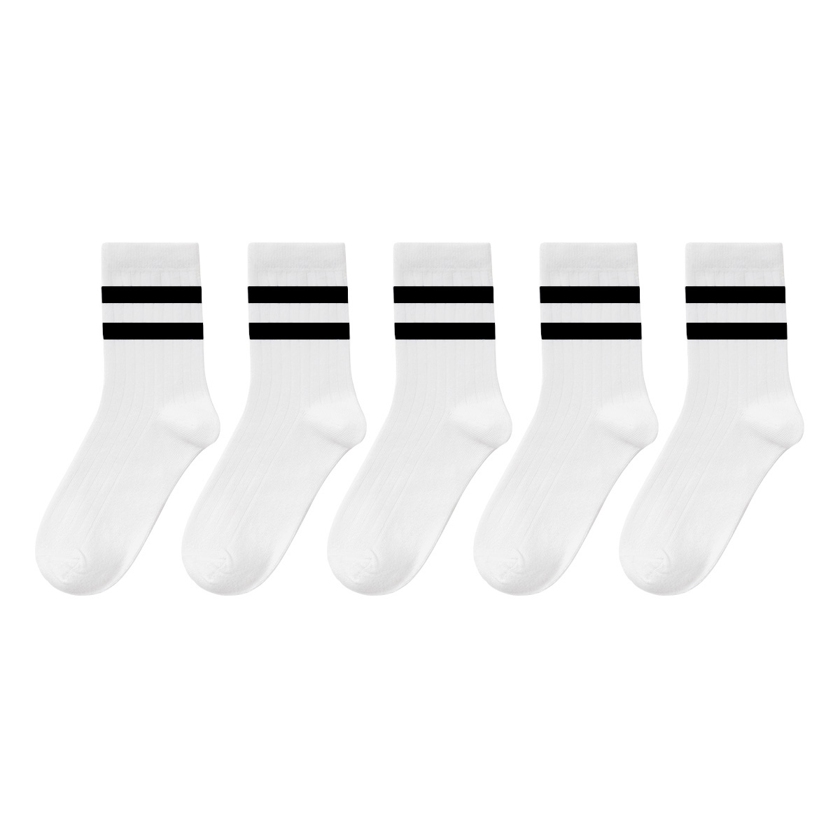 MIIOW Mid-Calf Socks Unisex 5 Pack